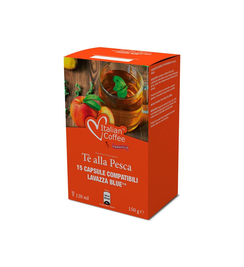 15 Capsule Italian Coffee Ceai de Piersici – Compatibile Lavazza Blue 15 Capsule Italian Coffee Ceai de Piersici – Compatibile Lavazza Blue, imaginea 2 – Kafferoma