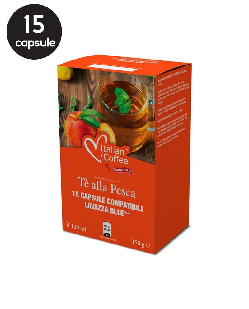 15 Capsule Italian Coffee Ceai de Piersici – Compatibile Lavazza Blue 15 Capsule Italian Coffee Ceai de Piersici – Compatibile Lavazza Blue – Kafferoma