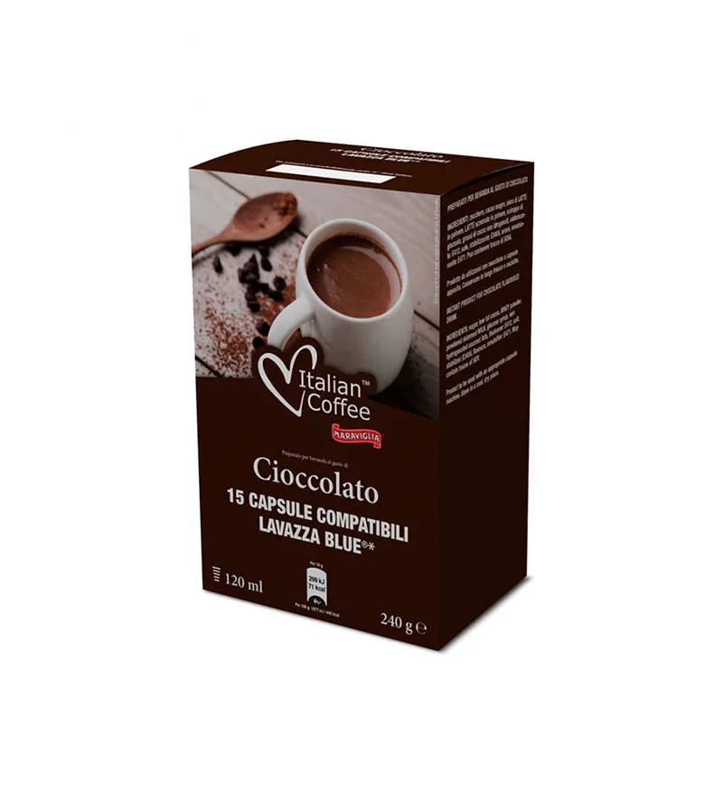 15 Capsule Italian Coffee Cioccolato – Compatibile Lavazza Blue 15 Capsule Italian Coffee Cioccolato – Compatibile Lavazza Blue
