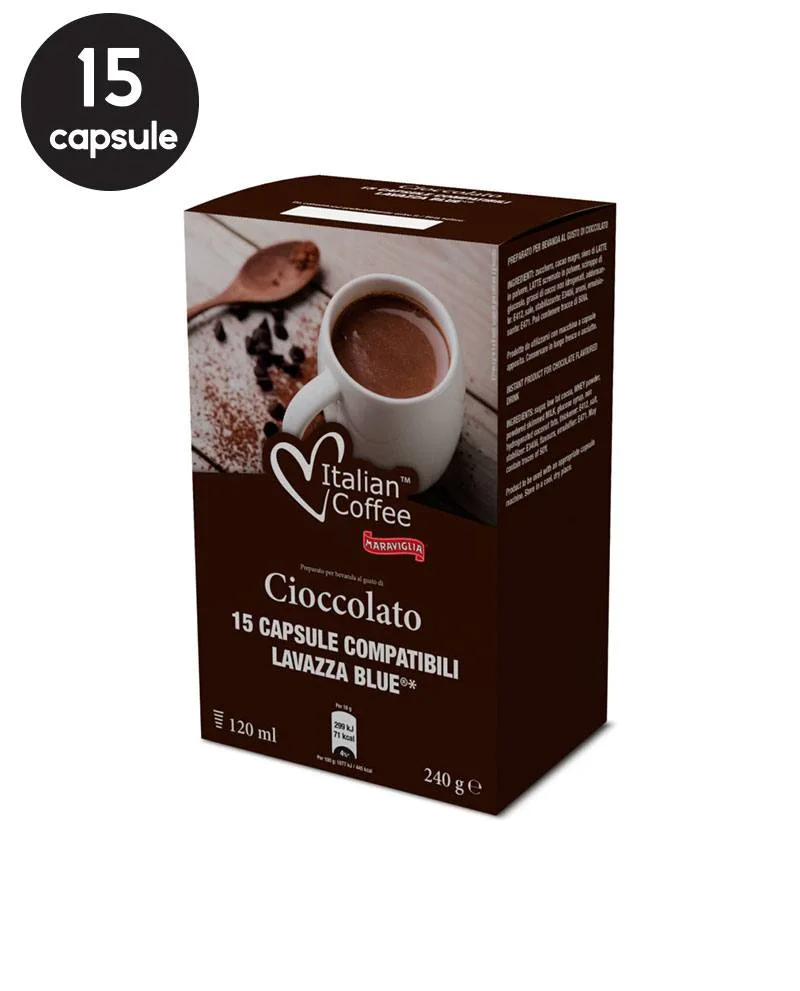 15 Capsule Italian Coffee Cioccolato – Compatibile Lavazza Blue 15 Capsule Italian Coffee Cioccolato – Compatibile Lavazza Blue