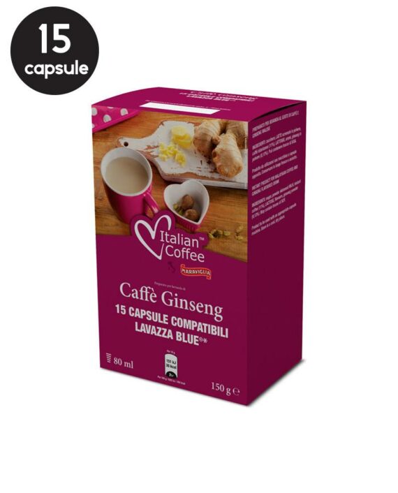 15 Capsule Italian Coffee Ginseng – Compatibile Lavazza Blue