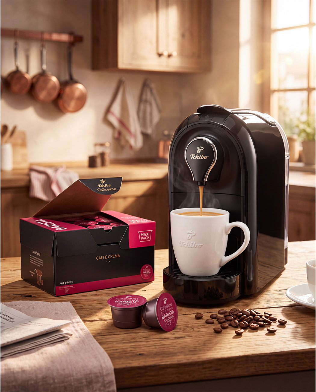 96 Capsule Maxi Pack Tchibo Cafissimo Barista Caffe Crema Colombia 96 Capsule Maxi Pack Tchibo Cafissimo Barista Caffe Crema Colombia, imaginea 5 – Kafferoma