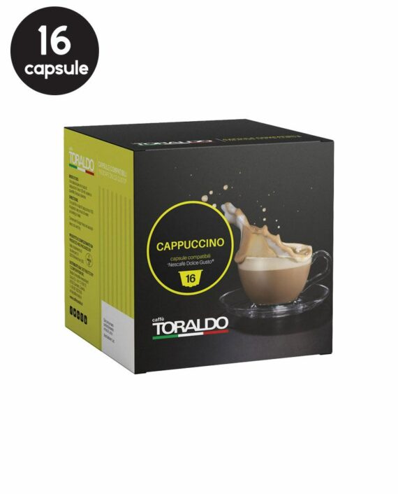 16 Capsule Caffe Toraldo Cappuccino - Compatibile Dolce Gusto