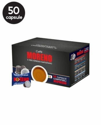 50 Capsule Caffe Moreno Aroma Blu - Compatibile Nespresso