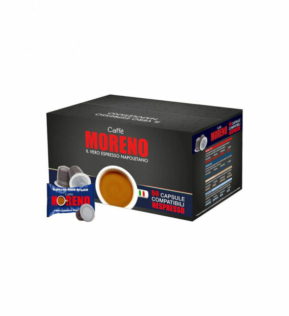 50 Capsule Caffe Moreno Aroma Blu - Compatibile Nespresso