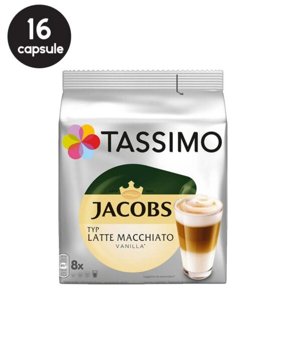 16 (8+8) Capsule Tassimo Jacobs Latte Macchiato Vanilla