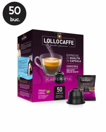 50 Capsule Lollo Caffe Espresso Argento - Compatibile Dolce Gusto
