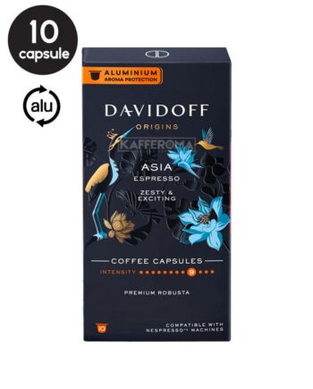 10 Capsule Aluminiu Davidoff Origins Espresso Asia – Compatibile Nespresso