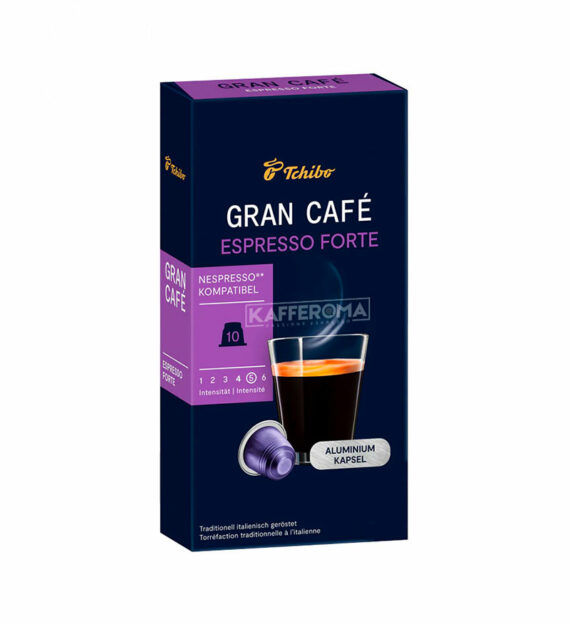 10 Capsule Aluminiu Tchibo Gran Cafe Espresso Forte – Compatibile Nespresso