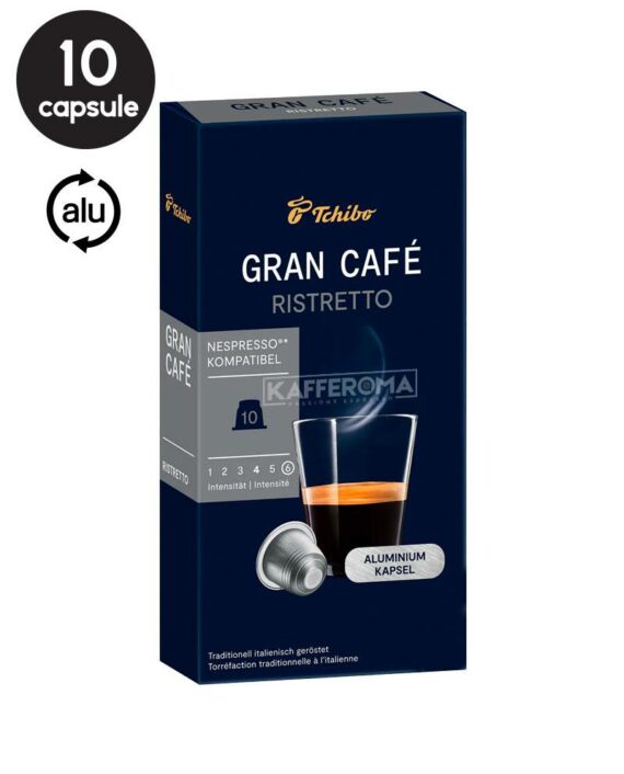 10 Capsule Aluminiu Tchibo Gran Cafe Ristretto – Compatibile Nespresso