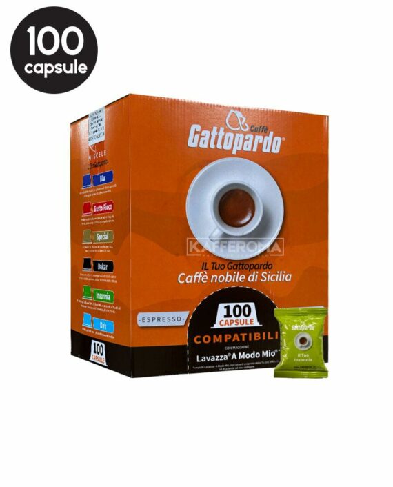 100 Capsule Caffe Gattopardo Insonnia – Compatibile A Modo Mio