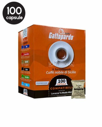 100 Capsule Caffe Gattopardo Special Club – Compatibile A Modo Mio