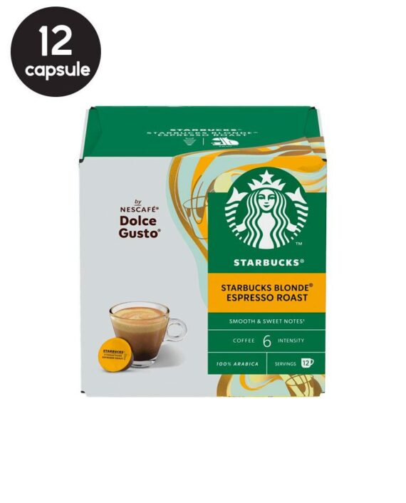 12 Capsule Starbucks Blonde Espresso Roast – Compatibile Dolce Gusto