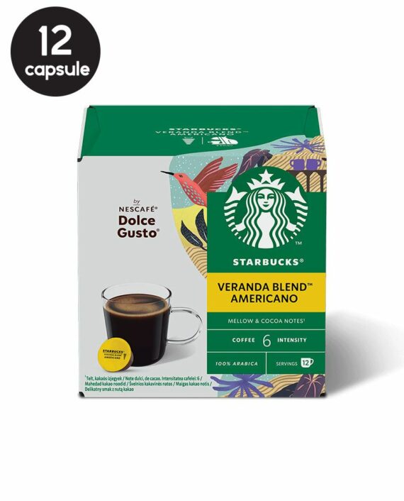 12 Capsule Starbucks Veranda Blend Americano – Compatibile Dolce Gusto