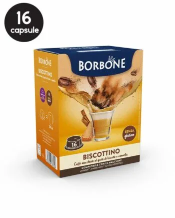 16 Capsule Borbone Biscottino - Compatibile A Modo Mio