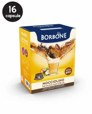 16 Capsule Borbone Nocciolino - Compatibile A Modo Mio
