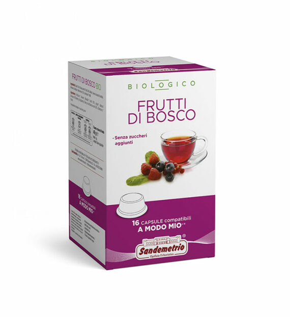 16 Capsule Sandemetrio Ceai Biologic Fructe de Padure - Compatibile A Modo Mio