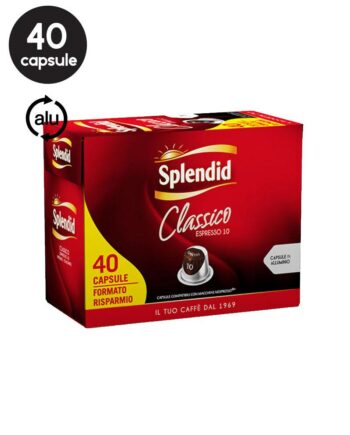 40 Capsule Aluminiu Splendid Classico – Compatibile Nespresso