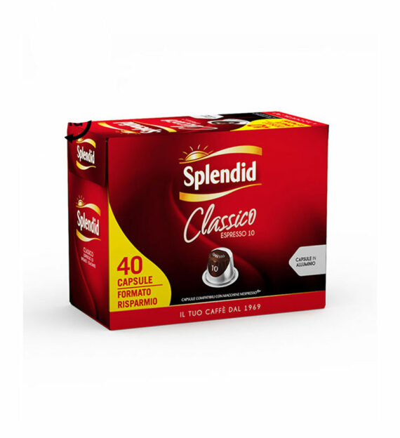 40 Capsule Aluminiu Splendid Classico – Compatibile Nespresso