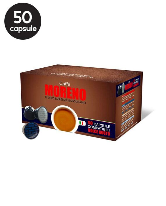50 Capsule Caffe Moreno Aroma Blu - Compatibile Dolce Gusto