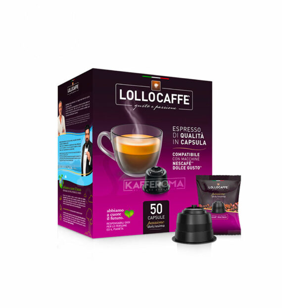 50 Capsule Lollo Caffe Espresso Argento - Compatibile Dolce Gusto