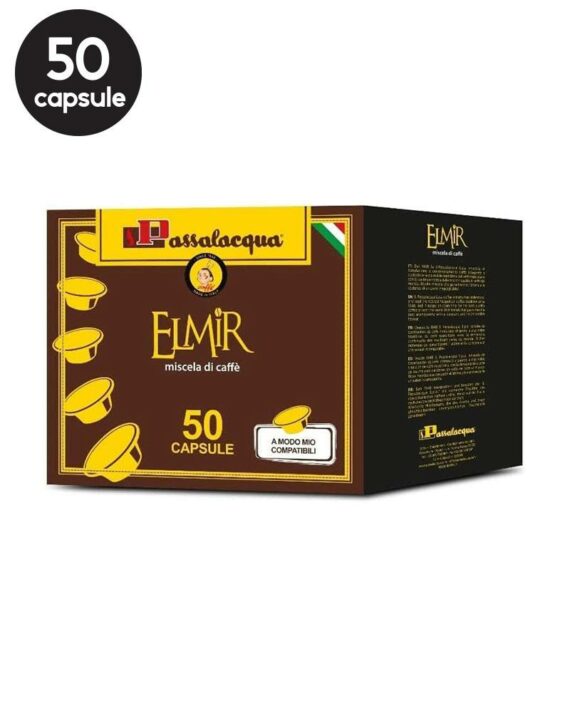 50 Capsule Passalacqua Miscela Elmir - Compatibile A Modo Mio