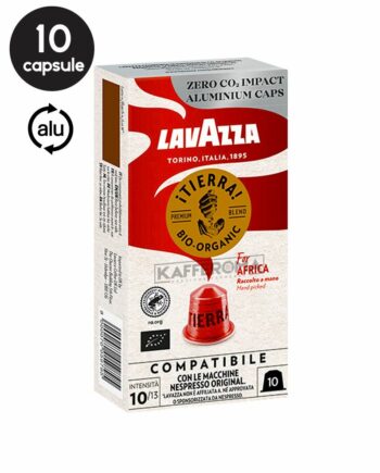 10 Capsule Aluminiu Lavazza Tierra Bio Organic for Africa – Compatibile Nespresso
