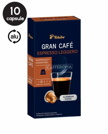 10 Capsule Aluminiu Tchibo Gran Cafe Espresso Leggero – Compatibile Nespresso