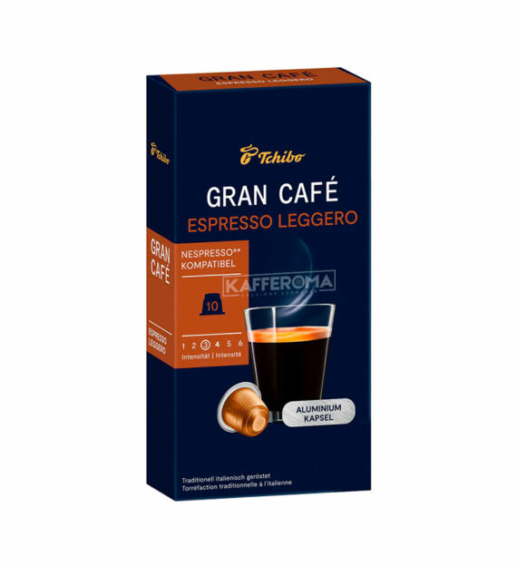 10 Capsule Aluminiu Tchibo Gran Cafe Espresso Leggero – Compatibile Nespresso