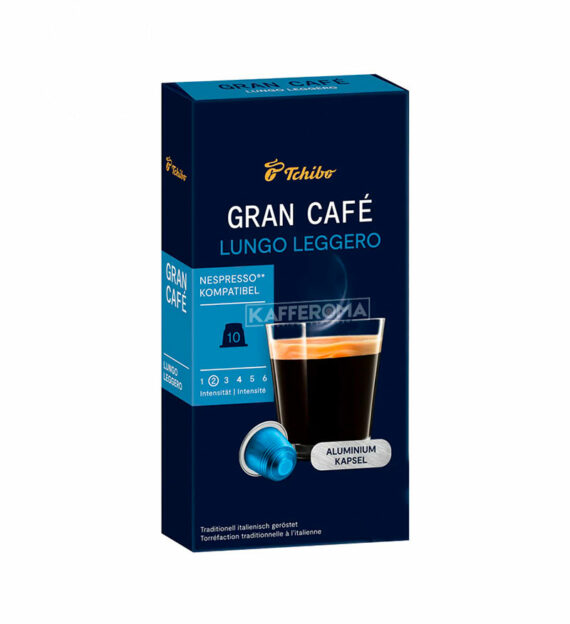 10 Capsule Aluminiu Tchibo Gran Cafe Lungo Leggero – Compatibile Nespresso