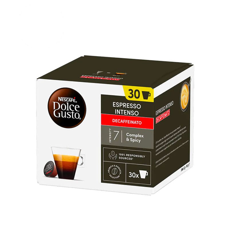 30 Capsule Nescafe Dolce Gusto Espresso Intenso Decaffeinato 30 Capsule Nescafe Dolce Gusto Espresso Intenso Decaffeinato
