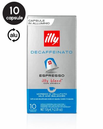 10 Capsule Illy Espresso Decaffeinato - Compatibile Nespresso