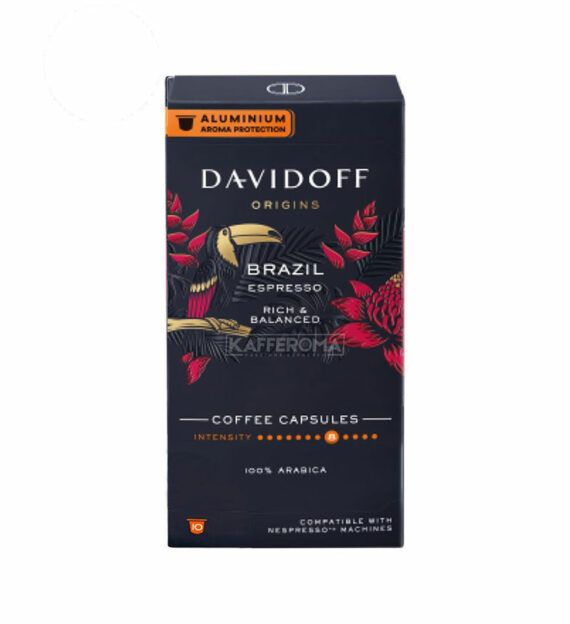 10 Capsule Aluminiu Davidoff Origins Espresso Brazil – Compatibile Nespresso