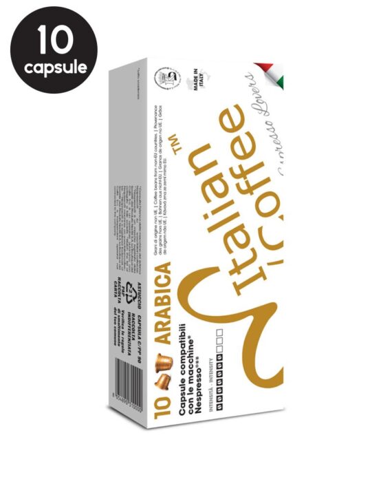 10 Capsule Italian Coffee Espresso Arabica – Compatibile Nespresso