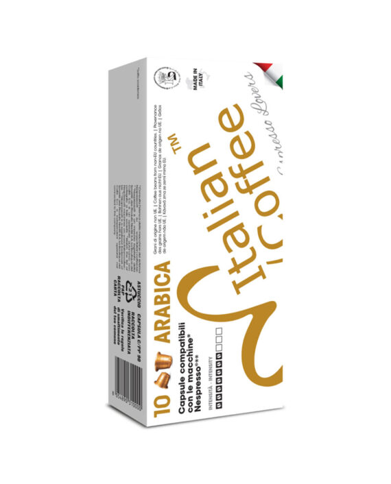 10 Capsule Italian Coffee Espresso Arabica – Compatibile Nespresso
