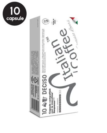 10 Capsule Italian Coffee Espresso Deciso – Compatibile Nespresso 10 Capsule Italian Coffee Espresso Deciso – Compatibile Nespresso