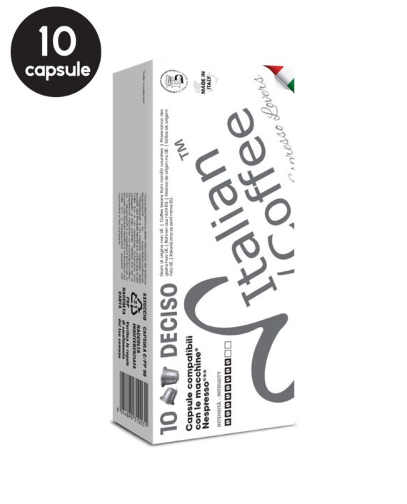 10 Capsule Italian Coffee Espresso Deciso – Compatibile Nespresso