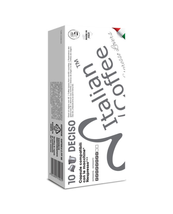 10 Capsule Italian Coffee Espresso Deciso – Compatibile Nespresso
