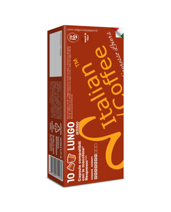 10 Capsule Italian Coffee Espresso Lungo – Compatibile Nespresso