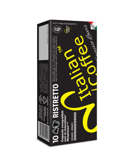 10 Capsule Italian Coffee Espresso Ristretto – Compatibile Nespresso