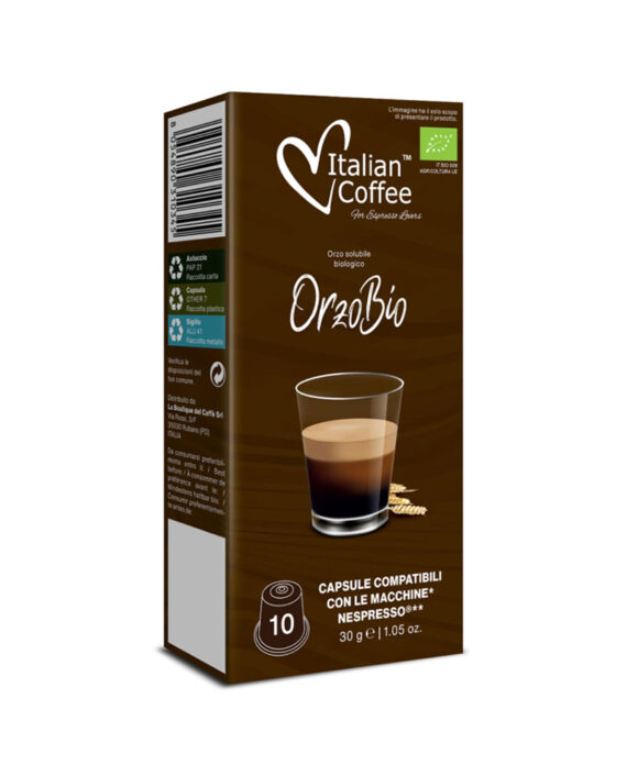 10 Capsule Italian Coffee Orz Solubil Bio – Compatibile Nespresso