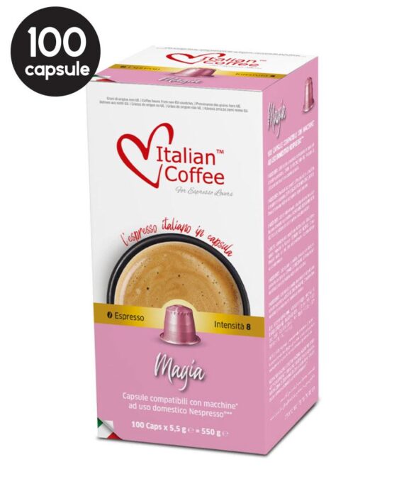 100 Capsule Italian Coffee Espresso Magia – Compatibile Nespresso