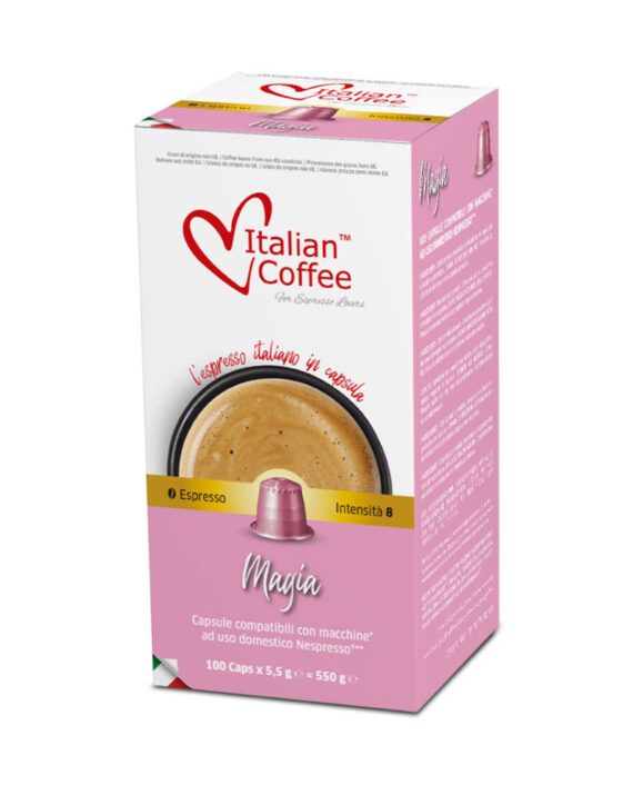 100 Capsule Italian Coffee Espresso Magia – Compatibile Nespresso
