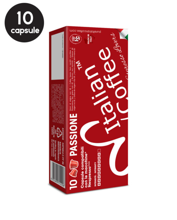 10 Capsule Italian Coffee Espresso Passione – Compatibile Nespresso