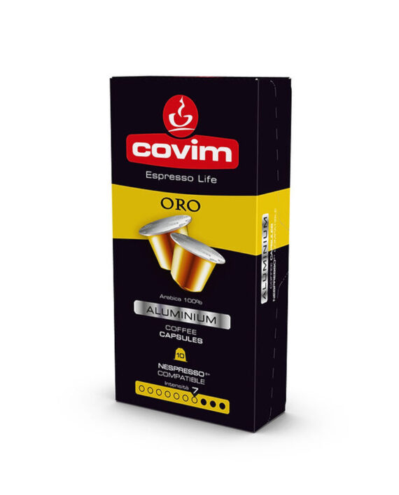 10 Capsule Aluminiu Espresso Covim Oro – Compatibile Nespresso