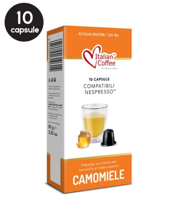 10 Capsule Italian Coffee Ceai de Musetel si Miere– Compatibile Nespresso