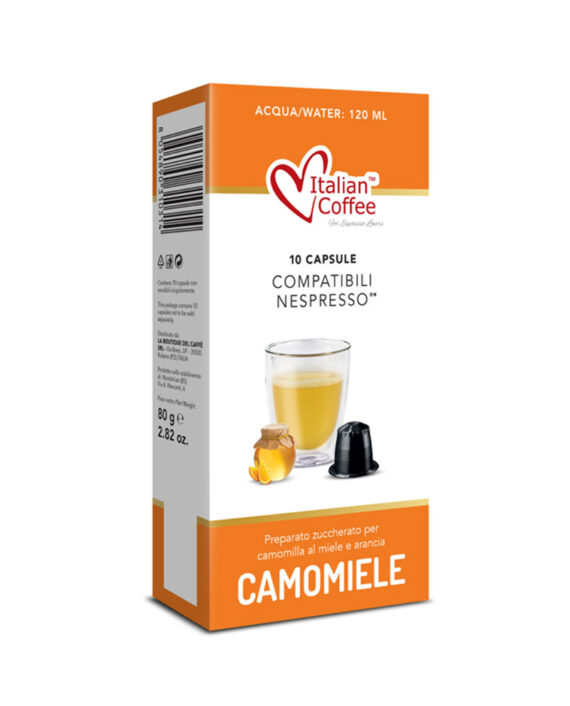 10 Capsule Italian Coffee Ceai de Musetel si Miere– Compatibile Nespresso