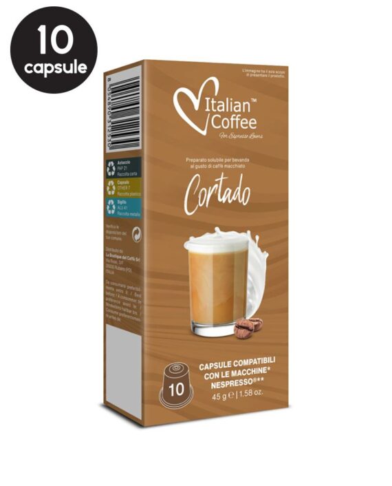 10 Capsule Italian Coffee Cortado – Compatibile Nespresso