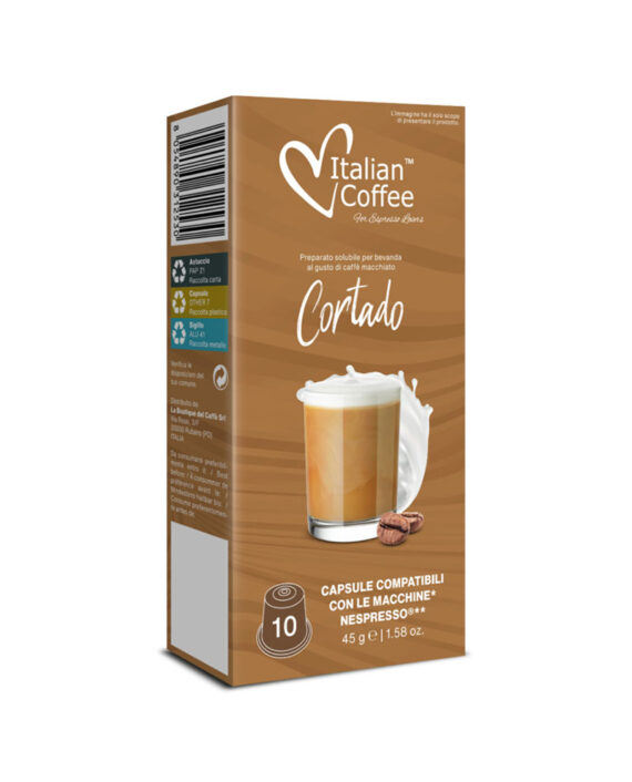 10 Capsule Italian Coffee Cortado – Compatibile Nespresso