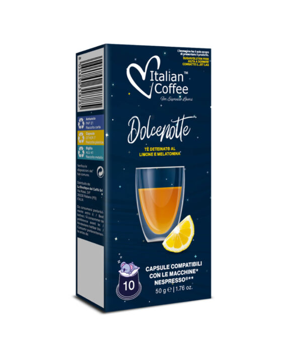 10 Capsule Italian Coffee DolceNotte – Compatibile Nespresso